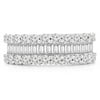 Majesty Diamonds MD190280-6 1.875 CTW Round Diamond Three-Row Semi-Eternity Wedding Band Ring in 18K White Gold - Size 6