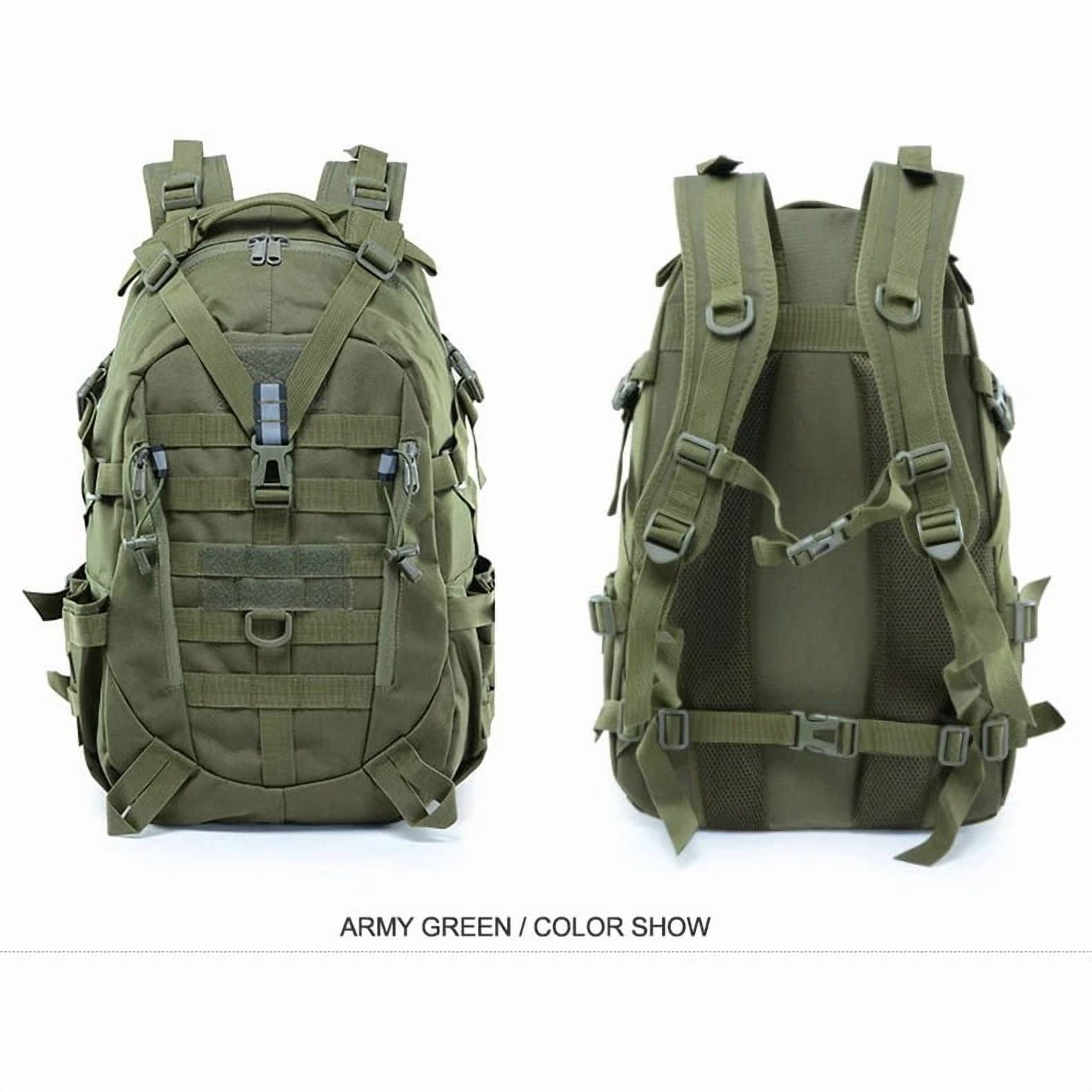 QT&QY 35L Molle Hiking Daypack Water Resistant Outdoor Camping Travel Work Backpack for Men Women