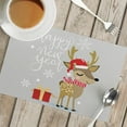 Christmas Linen Placemat Insulated Mat Table Party Home Napkins Holiday