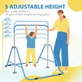 thumbnail image 4 of Qaba Folding Gymnastics Bar, Expandable Horizontal Kip Bar for Kids, Blue, 4 of 10