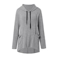 thumbnail image 1 of WEAIXIMIUNG Sweat à Demi-Zip pour Femmes, Sweat à Capuche Décontracté à Manches Longues Imprimé Lettre avec Poche, 1 of 3