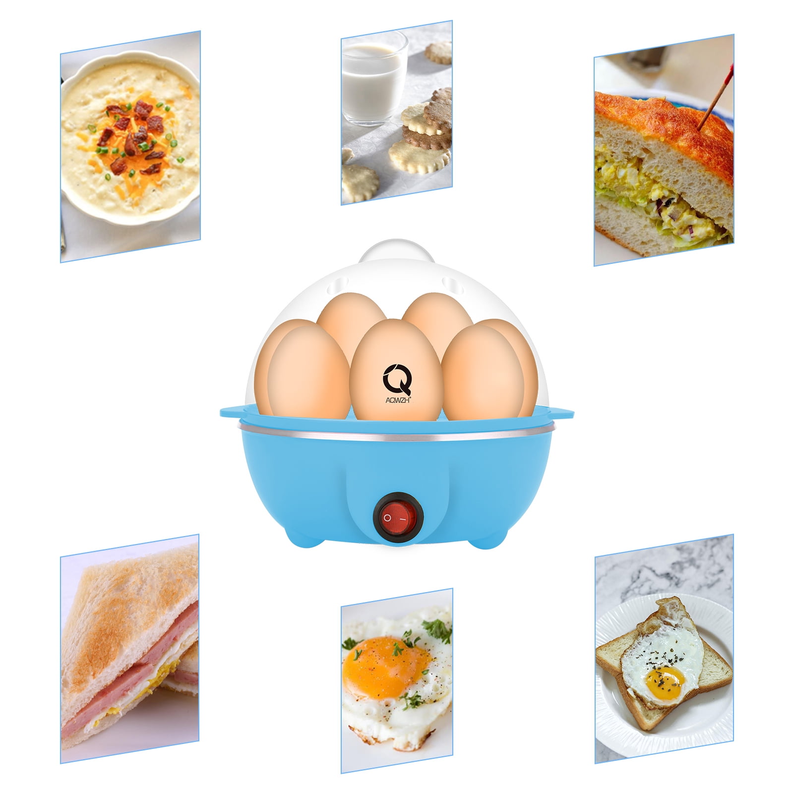 Mojoco Rapid Egg Cooker - Mini Egg Cooker for Steamed, Hard Boiled