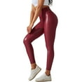 thumbnail image 2 of Karoyedx Flared Women Yoga Pants Women Yoga Leggings High Waisted Tummy Control Butt Lifting Gym Workout No Front Seam Leggings Red Size,3XL, 2 of 8