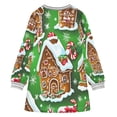 thumbnail image 2 of Christmas Theme Design Girls'long-sleeved dress Thickened A-dress Warm Dress Basic Shirt Party Dresses, 2 of 7