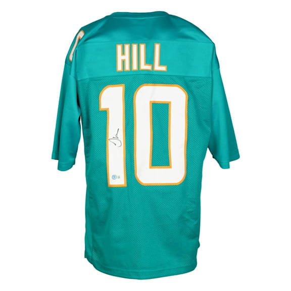 Tyreek Hill Signed Custom Teal Pro Style Football Jersey BAS ITP