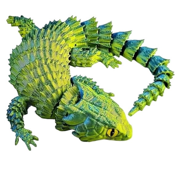 1pc Crawling Lizard Model 3D Printing Chameleon Ornament With Gradient Color Stylish Decor For Home, Desk Display Shelves