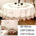 thumbnail image 4 of BUYISI 1Pc 3 Sizes Tablecloth Rural Style Embroidered Round Table Cloth Home Hotel Decoration Table Cloth Home Party Table Covers 150*150Cm, 4 of 5