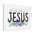 thumbnail image 3 of Scripture Canvas All My Hope Is In Jesus Jeremiah 29:11 Blue Flowers Christian Wall Art Bible Verse Print Ready to Hang, 3 of 12