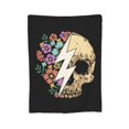 thumbnail image 7 of DouZhe Ultra-Soft Micro Fleece Lightweight Flannel Bed Blanket, Floral Rose Skull Skeleton Print Cozy Warm Throw Blankets, 60"x50", 7 of 7