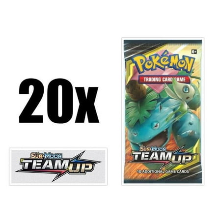 Pokemon TCG - Team Up Booster Packs - Twenty (20) Count Booster Pack Lot. Pokemon Trading Card Game Sun & Moon Team Up