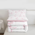thumbnail image 5 of Erosebridal Pink Bowknot Kids Queen Comforter Set,Cute Bowtie Princess Bedding Comforter Set For Girls,Pink Reversible,3pcs, 5 of 7