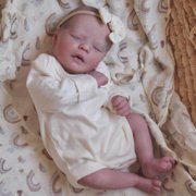 BZDOLL Realistic 45 CM Reborn Sleeping Baby Doll With 3D-painting Skin and Vascular Vein, 18 Inch Alive Soft Vinyl Newborn Bebe Lovely Bedtime Toy Child Birthday Gift