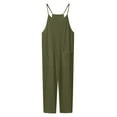 thumbnail image 5 of Sopiago Jumpsuit for Girls Casual Sleeveless Loose Spaghetti Strap Summer Girls Rompers Long Pants with Pockets Dark Green,13-14 Years, 5 of 7