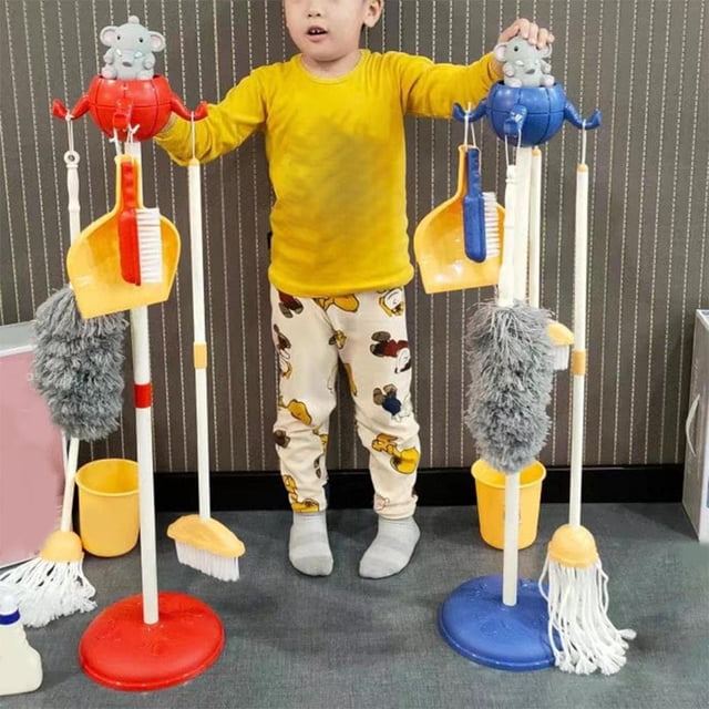 1 de juguetes de limpieza de Lindo de simulación de Herramientas de limpieza para y niñas - Azul Hugo Los niños juegan juguetes domésticos