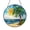Acrylic 3.5 Inch, variant on Tropical Beach Sunset Stained Glass Style Pattern File, Ocean Palm Tree Window Art Template, Decorative Landscape Glass Design for DIY Suncatcher Projects