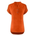 thumbnail image 4 of Blouses For Women Fashion Casual V Neck Button Short Sleeve T Shirt Womens Tops, 4 of 6