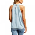 thumbnail image 3 of Womens Tops Sleeveless Halter Racerback Summer Basic Tee Shirts Cami Tank Tops Beach Blouses S-XL, 3 of 5