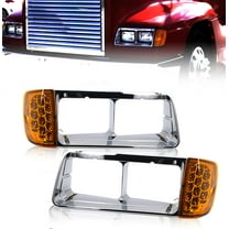 Freightliner FLD Headlight Bezel Led Turn Signal Light Left & Right Set 3 Wires