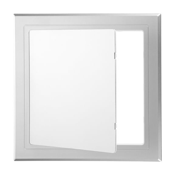 6x6 inch(160x160mm) Self-Adhesive Access Panel, ABS Plumbing Access Doors Easy Wall Hole Cover, Silver Tone