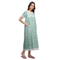 thumbnail image 2 of Moomaya Printed Nightdress For Ladies Cotton Ruffled Border Nursing Night Gown, 2 of 5