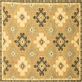 thumbnail image 1 of Ahgly Company Indoor Square Abstract Brown Modern Area Rugs, 3' Square, 1 of 4