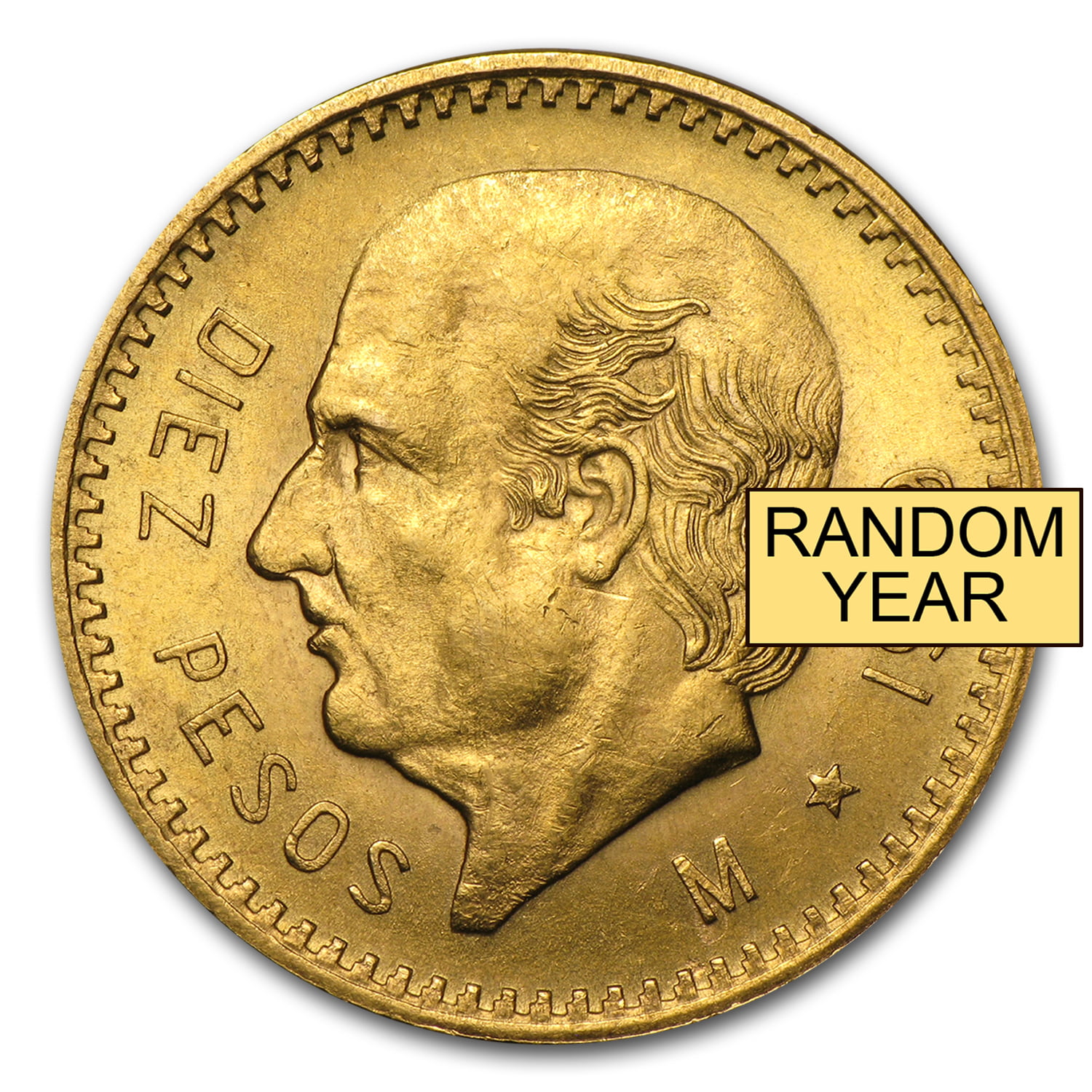 SKU #1046 Random Year Mexico Gold 5 Pesos AGW .1205 