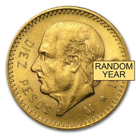 Mexico Gold 10 Pesos (Random Year) AU-BU