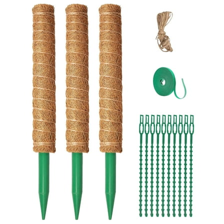 Mainstays Moss Pole Support Kit for Climbing Plants Extendable Design Accessories Included