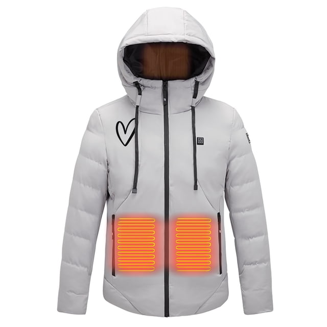 Meichang Heated Jackets for Men and Women Plus Size Outdoor Work Outerwear Rechargeable Electric Heated Jacket Hunting Warm Hooded Heated Clothing