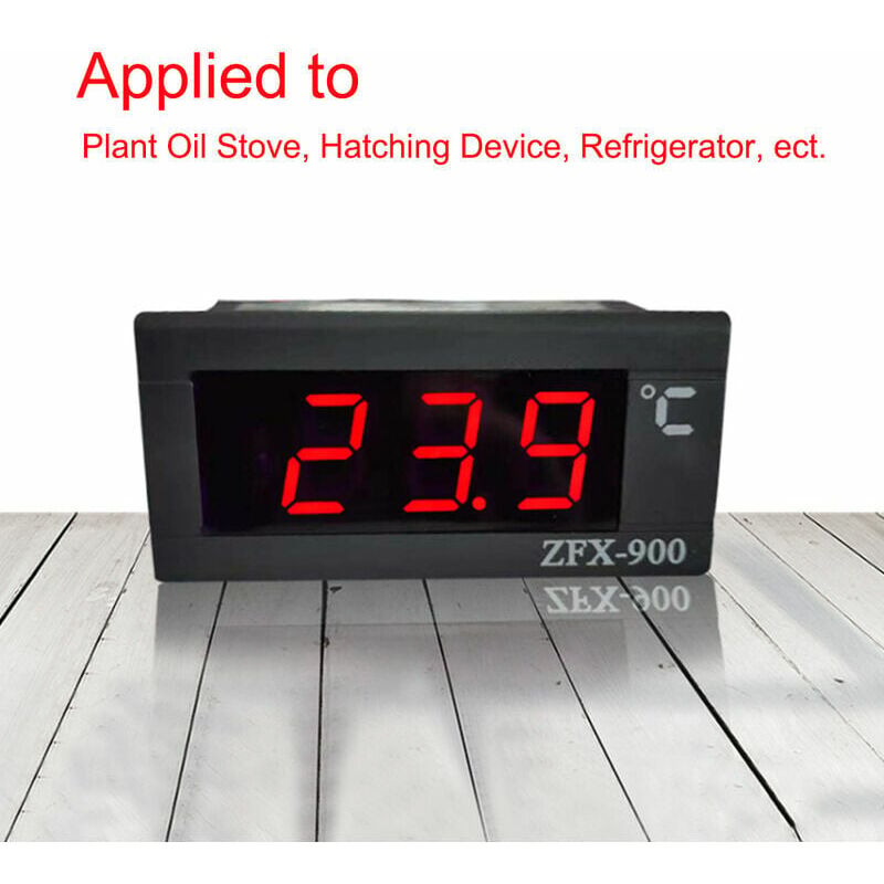 thumbnail image 2 of Herramientas Termómetro ZFX-900 Indicador de temperatura incorporado Panel de visualización de temperatura digital inteligente para frigorífico congelador Armario frío, negro, 2 of 5