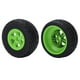 thumbnail image 3 of Juego de 4 llantas de goma para coche RC, para camión de recorrido corto 1/10, color verde, 3 of 14