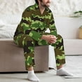 thumbnail image 5 of Mens Pajamas Set, Green Camouflage Button Down Long Sleeve Loungewear Sleepwear Pjs sets for Men, 5 of 5