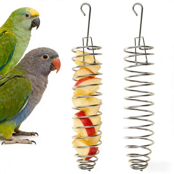 2Pcs Millet Spray Holder for Parrots, Parakeet Treat Sticks Feeder, Natural Millet Treats and Crunch Bars for Birds
