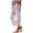 Pink-1, variant on Womens Floral Print Wide Leg Capri Pants High Waist Casual Drawstring Relaxed Palazzo Beach Summer Trendy with Pockets