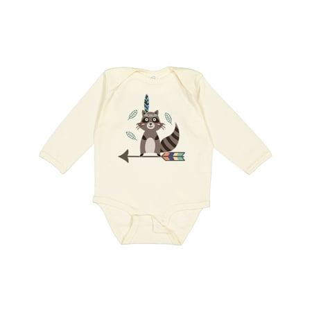 

Inktastic Raccoon Woodland Tribal Arrow Gift Baby Boy or Baby Girl Long Sleeve Bodysuit