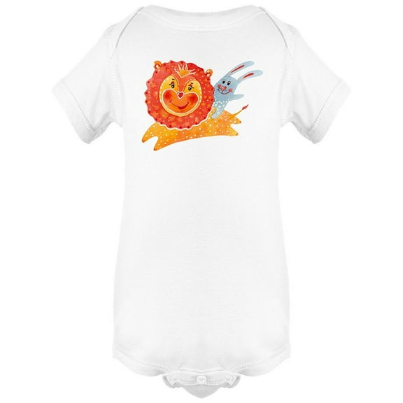 Hare On Lion Watercolor Bodysuit Infant -Image by Shutterstock, Newborn