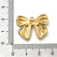thumbnail image 3 of 2pcs 304 Stainless Steel Pendants Bowknot Charm Ion Plating(IP) golden 20x24.5x3mm Hole: 1.4mm, 3 of 3