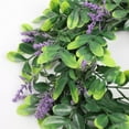 thumbnail image 4 of VogueV Artificial Lavender Wreath 14 Inch Front Door Foam Flower Decoration, Diy Silk Floral Wreath for Spring Summer Farmhouse Home Wedding Wall Window, Lightweight Everlasting Gift, 1 Wreath, 4 of 9