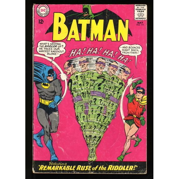 Batman #171 GD/VG 3.0 1st Silver Age Riddler Appearance! Comic Book