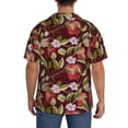 thumbnail image 3 of Fotbe Leaf And Fruit Camisa Estampada de Manga Corta para Hombre, Casual de Verano, Estilo Playero, Sin Arrugas-Medium, 3 of 5