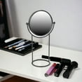 thumbnail image 2 of Black Tabletop Standing Round Vanity Mirror, 2 of 4