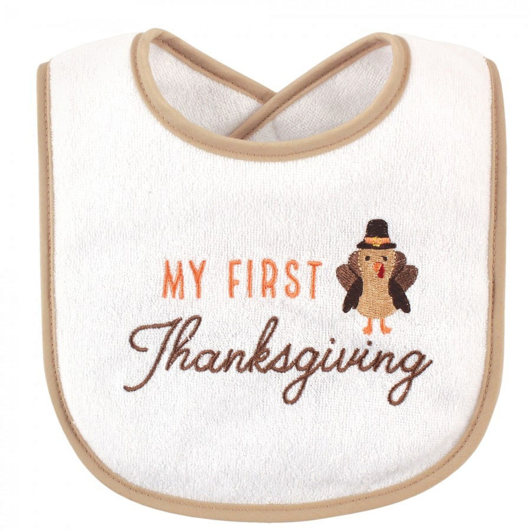 Hudson Baby Infant Cotton Terry Drooler Bibs with Fiber Filling 10pk, Holiday Birthday, One Size