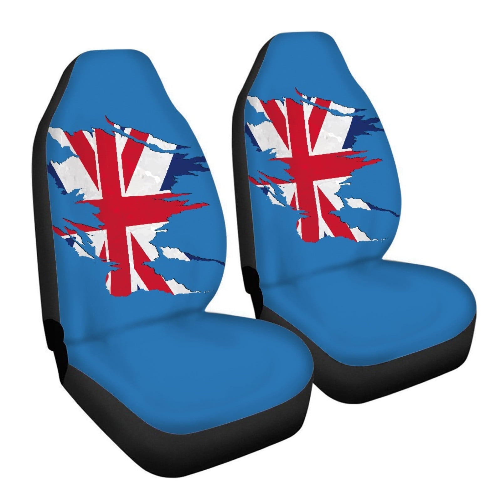 RuiJiao Car Seat Cover Thin Breathable Elastic Fabric for High Back Bucket Seats 2-Piece Set, Universal Fit for Most Vehicles, All-Season Protection