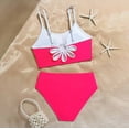thumbnail image 6 of HAJWOH Bathing Suits for Girls Fashion Summer Teen Tankini Swimsuit Two Piece Adjustable Strap Cut Out Color Block Swimwear, 6 of 6