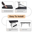 thumbnail image 6 of 6ft Folding Table, Portable 6 Foot Plastic Fold-in-Half Utility Desk with Heavy Duty HDPE Surface & Steel Frame, Stable Banquet Table for Meetings, Parties, Picnic, Camping, Weddings & Garden, White, 6 of 9