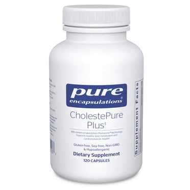 Pure Encapsulations CholestePure Plus 120's - Supports Lipid Metabolism & Heart Health* - Berberine Supplement - With Citrus Bergamot - Gluten Free & Non-GMO - 120 Capsules