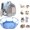 Blue+blue, variant on Small Animals Tent, Breathable Transparent Pet Playpen Pop Open Outdoor/Indoor Exercise Fence, Portable Yard Fence for Guinea Pig, Rabbit, Hamster, Chinchillas and Hedgehogs