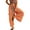 Orange, variant on PUWEI Women's Striped Wide Leg Pants Loose Fit Drawstring Waist Casual Palazzo with Pockets
