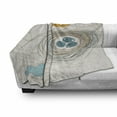 thumbnail image 3 of Birds Soft Flannel Fleece Throw Blanket, Heart Warming Scene of Parent Birds Watching the Eggs over the Nest, Cozy Plush for Indoor and Outdoor Use, 50" x 70", Earth Yellow Pale Blue, by Ambesonne, 3 of 6