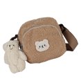thumbnail image 4 of WORGEOUS 1 pieza Lovely Bear Bag Lana de cordero Crossbody Bag Moda Mujer Bolsa Bear Bag, 4 of 9